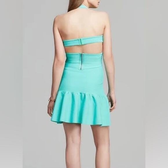 NWT Guess SWTR Mirage Cut-out Teal Mini Dress Size XS - Picture 3 of 10